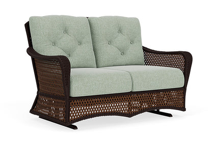 Lloyd Flanders - Grand Traverse Loveseat Glider In Caramel Finish With Serene Spa Fabric - 713470362031 view 1