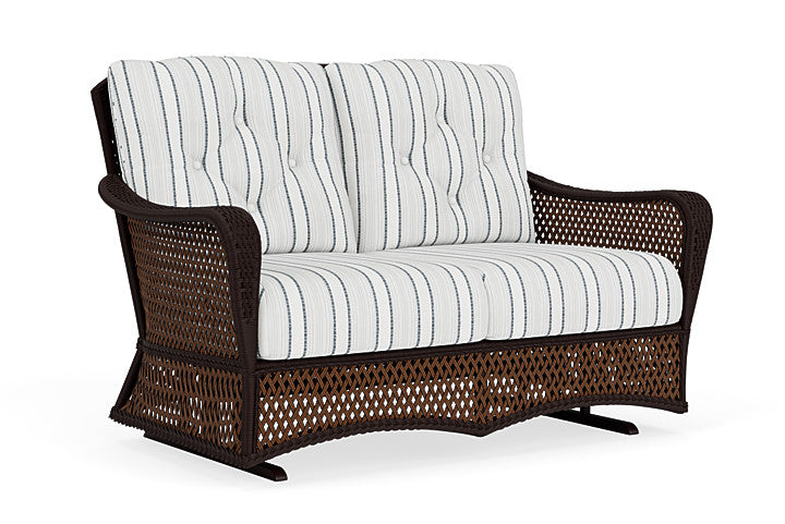 Lloyd Flanders - Grand Traverse Loveseat Glider In Caramel Finish With Tamer Fog Fabric - 713470362037 view 1