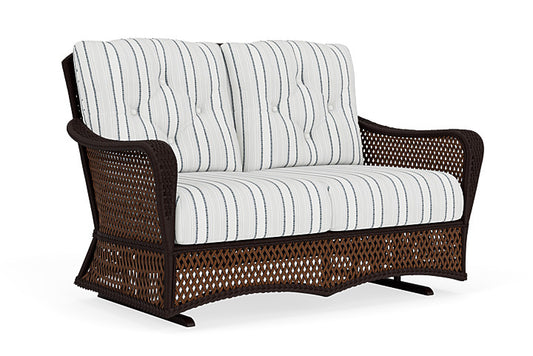 Lloyd Flanders - Grand Traverse Loveseat Glider In Caramel Finish With Tamer Fog Fabric - 713470362037 view 1