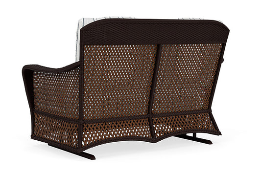 Lloyd Flanders - Grand Traverse Loveseat Glider In Caramel Finish With Tamer Fog Fabric - 713470362037 view 2