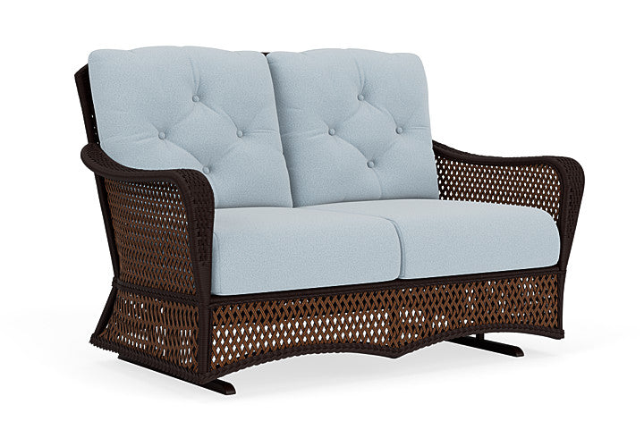 Lloyd Flanders - Grand Traverse Loveseat Glider In Caramel Finish With Unearth Dew Fabric - 713470362084 view 1