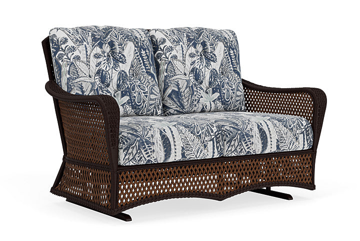 Lloyd Flanders - Grand Traverse Loveseat Glider In Caramel Finish With Wayfarer Mist Fabric - 713470362074 view 1