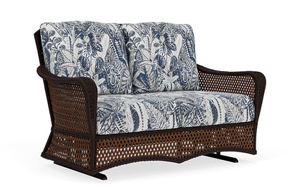 Lloyd Flanders - Grand Traverse Loveseat Glider In Caramel Finish With Wayfarer Mist Fabric - 713470362074 view 1