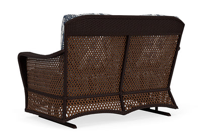 Lloyd Flanders - Grand Traverse Loveseat Glider In Caramel Finish With Wayfarer Mist Fabric - 713470362074 view 2