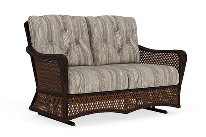 Lloyd Flanders - Grand Traverse Loveseat Glider In Caramel Finish With Woodgrain Ash Fabric - 71347036723 view 1