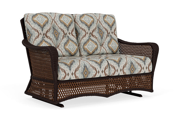 Lloyd Flanders - Grand Traverse Loveseat Glider In Caramel Finish With Yoko Mist Fabric - 71347036727 view 1