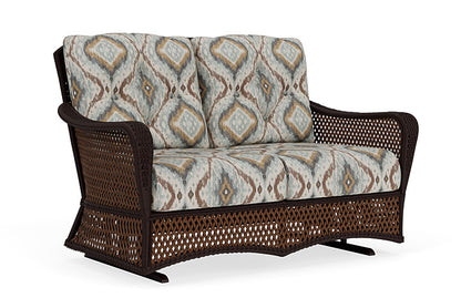 Lloyd Flanders - Grand Traverse Loveseat Glider In Caramel Finish With Yoko Mist Fabric - 71347036727 view 1