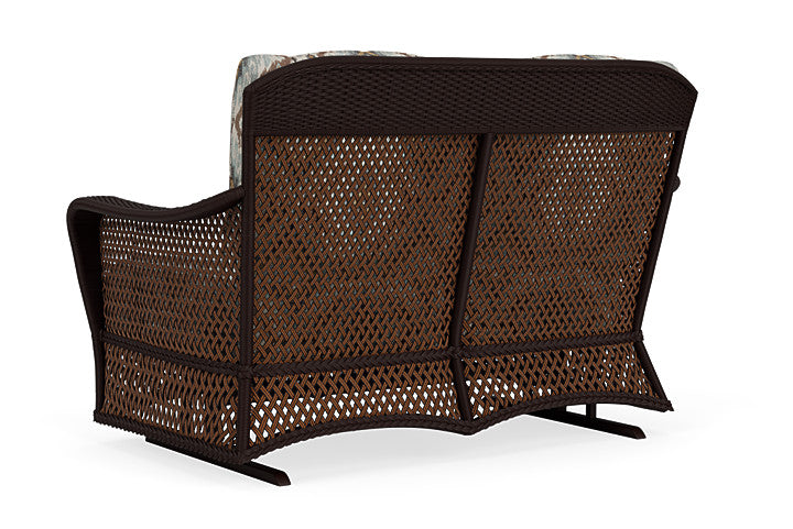 Lloyd Flanders - Grand Traverse Loveseat Glider In Caramel Finish With Yoko Mist Fabric - 71347036727 view 2