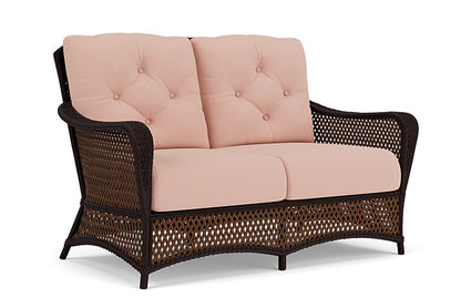 Lloyd Flanders - Grand Traverse Loveseat In Caramel Finish With Azulu Clay Fabric - 713500362033 view 1