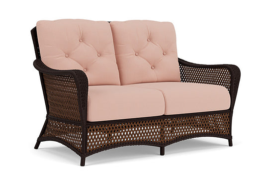 Lloyd Flanders - Grand Traverse Loveseat In Caramel Finish With Azulu Clay Fabric - 713500362033 view 1