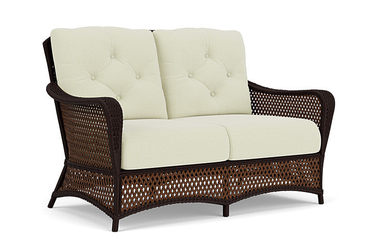 Lloyd Flanders - Grand Traverse Loveseat In Caramel Finish With Bamboo Bay Meadow Fabric - 713500362060 view 1
