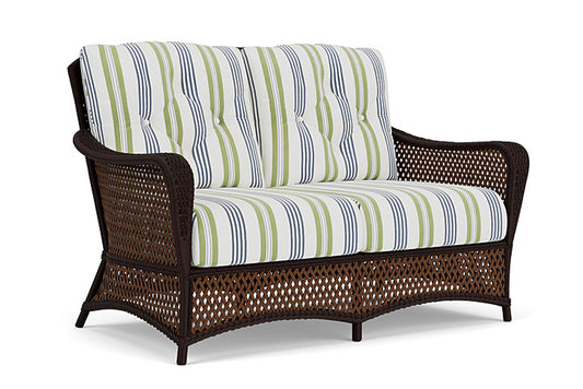 Lloyd Flanders - Grand Traverse Loveseat In Caramel Finish With Berkely Hall Green Fabric - 713500362062 view 1