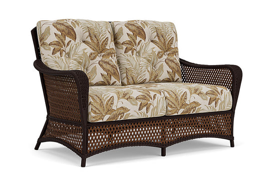 Lloyd Flanders - Grand Traverse Loveseat In Caramel Finish With Botanic Willow Fabric - 71350036164 view 1