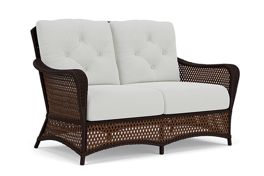 Lloyd Flanders - Grand Traverse Loveseat In Caramel Finish With Bright Side Fog Fabric - 713500362012 view 1
