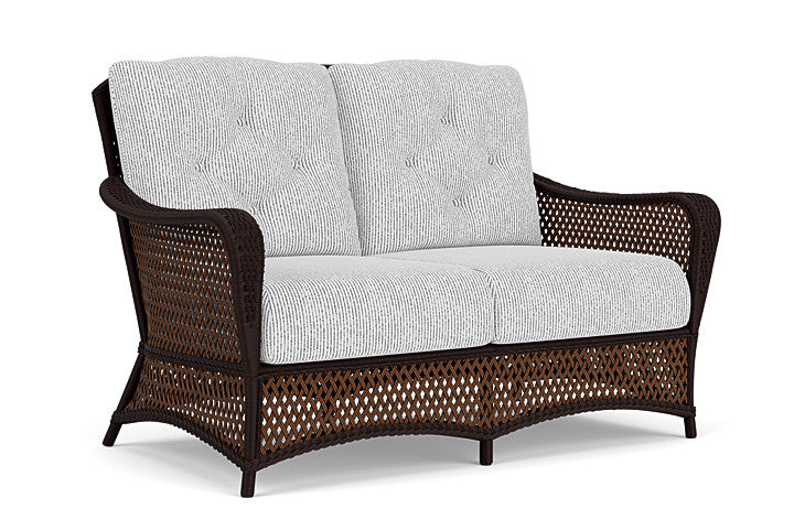 Lloyd Flanders - Grand Traverse Loveseat In Caramel Finish With Burson Domino Fabric - 713500362035 view 1