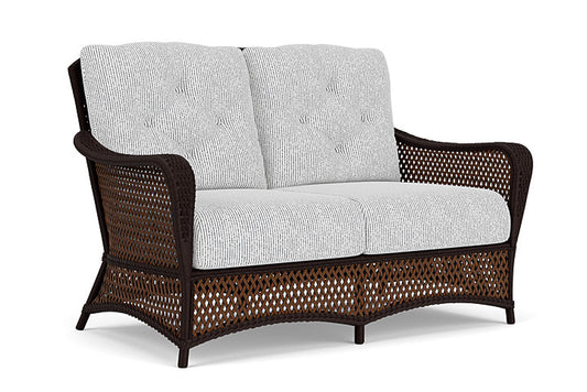 Lloyd Flanders - Grand Traverse Loveseat In Caramel Finish With Burson Domino Fabric - 713500362035 view 1