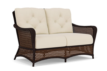 Lloyd Flanders - Grand Traverse Loveseat In Caramel Finish With Callen Pearl Fabric - 713500362021 view 1