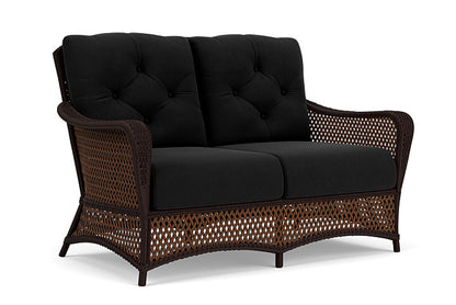 Lloyd Flanders - Grand Traverse Loveseat In Caramel Finish With Canvas Black Fabric - 71350036157 view 1