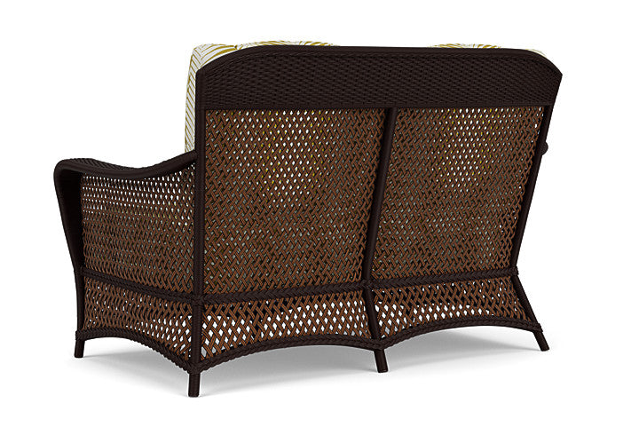 Lloyd Flanders - Grand Traverse Loveseat In Caramel Finish With Clock Out Dew Fabric - 713500362083 view 2