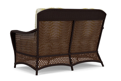 Lloyd Flanders - Grand Traverse Loveseat In Caramel Finish With Clock Out Dew Fabric - 713500362083 view 2