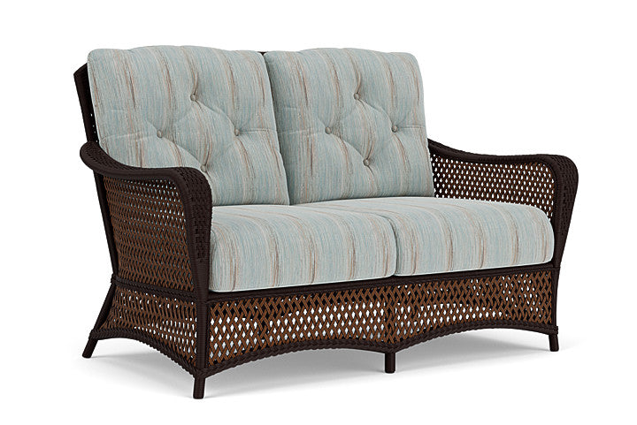 Lloyd Flanders - Grand Traverse Loveseat In Caramel Finish With Colorwave Mist Fabric - 713500362072 view 1