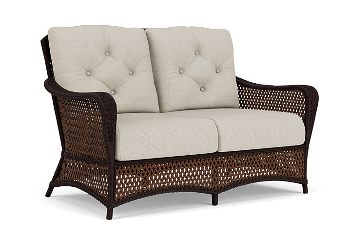 Lloyd Flanders - Grand Traverse Loveseat In Caramel Finish With Fife Fog Fabric - 71350036181 view 1