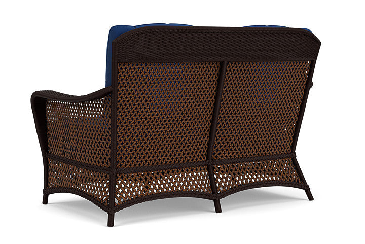 Lloyd Flanders - Grand Traverse Loveseat In Caramel Finish With Flagship Lapis Fabric - 713500361813 view 2