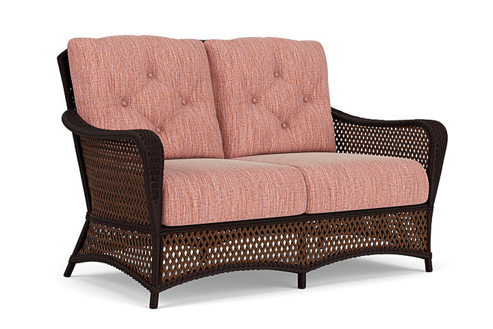 Lloyd Flanders - Grand Traverse Loveseat In Caramel Finish With Friendly Carnival Fabric - 713500362043 view 1