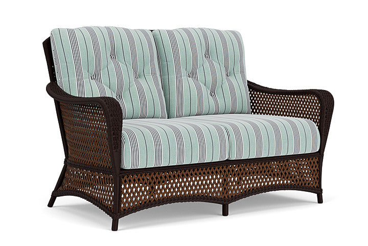 Lloyd Flanders - Grand Traverse Loveseat In Caramel Finish With Hansen Seaglass Fabric - 713500361926 view 1