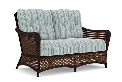Lloyd Flanders - Grand Traverse Loveseat In Caramel Finish With Hansen Seaglass Fabric - 713500361926 view 1