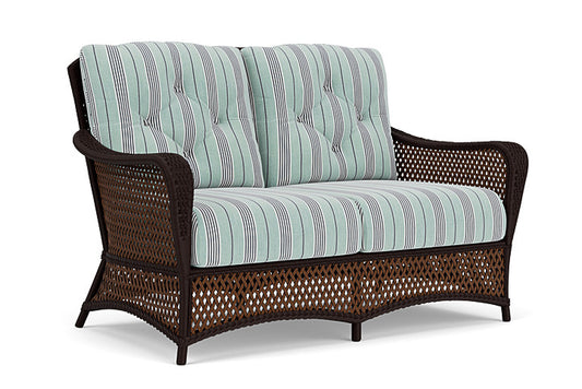 Lloyd Flanders - Grand Traverse Loveseat In Caramel Finish With Hansen Seaglass Fabric - 713500361926 view 1