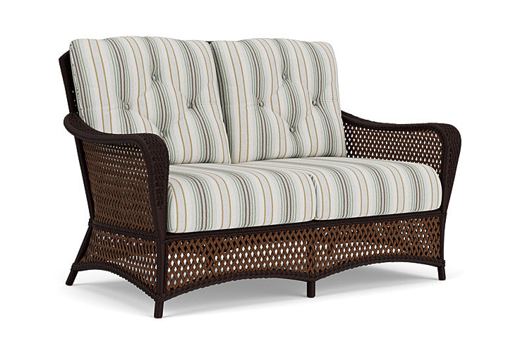 Lloyd Flanders - Grand Traverse Loveseat In Caramel Finish With Jansen Eucalyptus Fabric - 713500362061 view 1