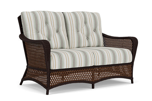 Lloyd Flanders - Grand Traverse Loveseat In Caramel Finish With Jansen Eucalyptus Fabric - 713500362061 view 1