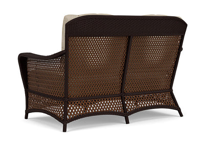 Lloyd Flanders - Grand Traverse Loveseat In Caramel Finish With Laurel Ecru Fabric - 713500362057 view 2