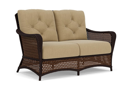 Lloyd Flanders - Grand Traverse Loveseat In Caramel Finish With Loveboat Saffron Fabric - 713500362009 view 1