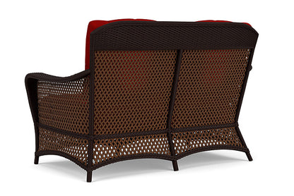 Lloyd Flanders - Grand Traverse Loveseat In Caramel Finish With Partyline Lollipop Fabric - 713500362054 view 2
