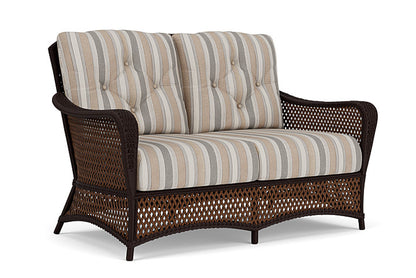 Lloyd Flanders - Grand Traverse Loveseat In Caramel Finish With Purveyor Pewter Fabric - 71350036146 view 1