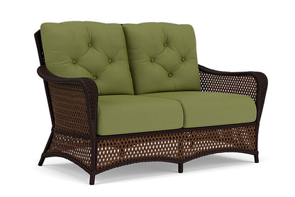 Lloyd Flanders - Grand Traverse Loveseat In Caramel Finish With Reflections Grass Fabric - 713500362051 view 1