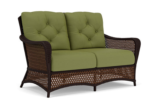Lloyd Flanders - Grand Traverse Loveseat In Caramel Finish With Reflections Grass Fabric - 713500362051 view 1