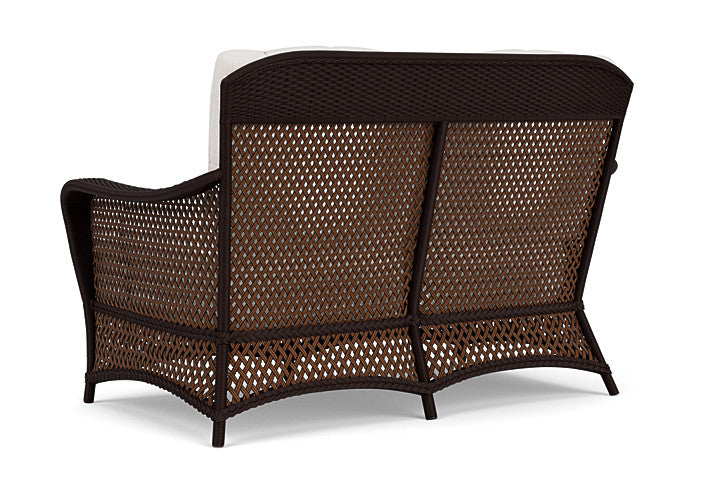 Lloyd Flanders - Grand Traverse Loveseat In Caramel Finish With Reflections Snow Fabric - 713500362014 view 2