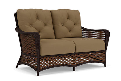 Lloyd Flanders - Grand Traverse Loveseat In Caramel Finish With Reflections Straw Fabric - 713500362053 view 1