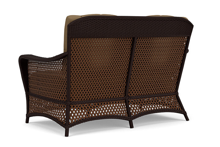 Lloyd Flanders - Grand Traverse Loveseat In Caramel Finish With Reflections Straw Fabric - 713500362053 view 2