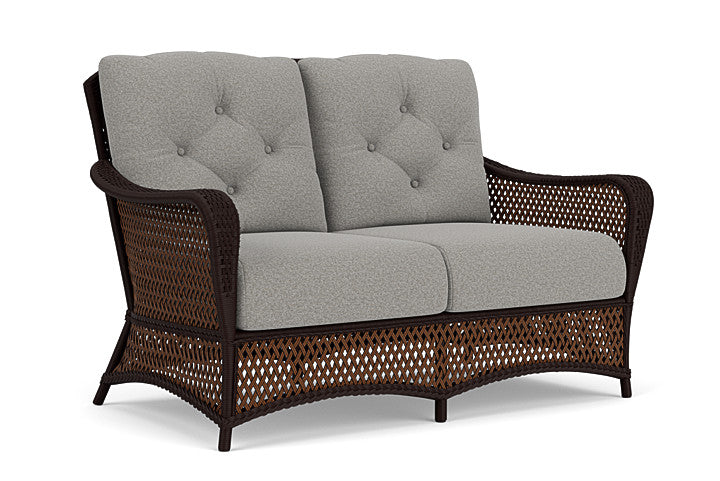 Lloyd Flanders - Grand Traverse Loveseat In Caramel Finish With Rumba Nickel Fabric - 713500362011 view 1