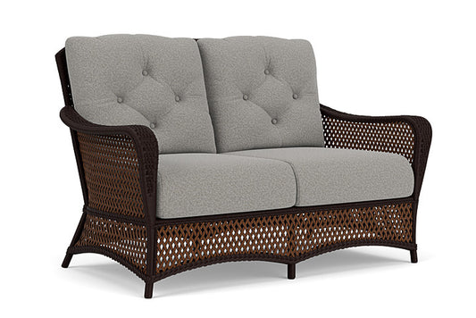 Lloyd Flanders - Grand Traverse Loveseat In Caramel Finish With Rumba Nickel Fabric - 713500362011 view 1