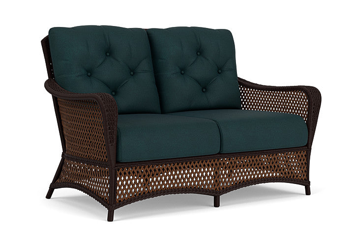 Lloyd Flanders - Grand Traverse Loveseat In Caramel Finish With Sandberg Lagoon Fabric - 713500362039 view 1
