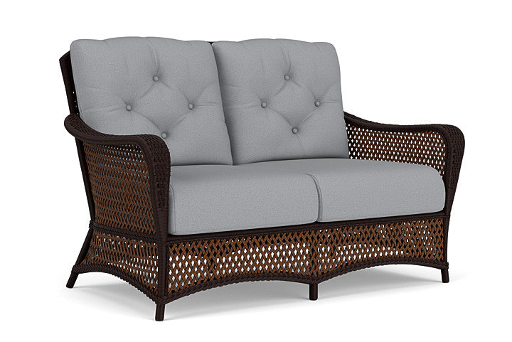 Lloyd Flanders - Grand Traverse Loveseat In Caramel Finish With Sandberg Pewter Fabric - 713500362029 view 1