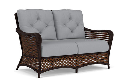 Lloyd Flanders - Grand Traverse Loveseat In Caramel Finish With Sandberg Pewter Fabric - 713500362029 view 1