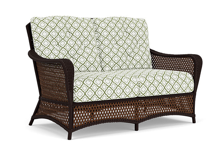 Lloyd Flanders - Grand Traverse Loveseat In Caramel Finish With Savannah Green Fabric - 713500362064 view 1