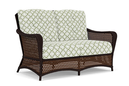 Lloyd Flanders - Grand Traverse Loveseat In Caramel Finish With Savannah Green Fabric - 713500362064 view 1