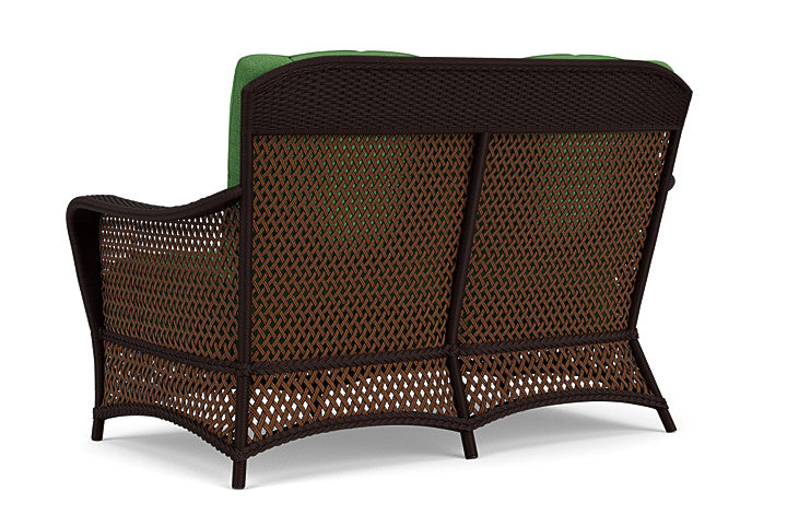 Lloyd Flanders - Grand Traverse Loveseat In Caramel Finish With Seadog Botanical Fabric - 713500362066 view 2